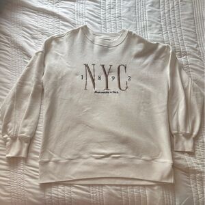Abercrombie & Fitch Cream NYC 1892 Sweatshirt
